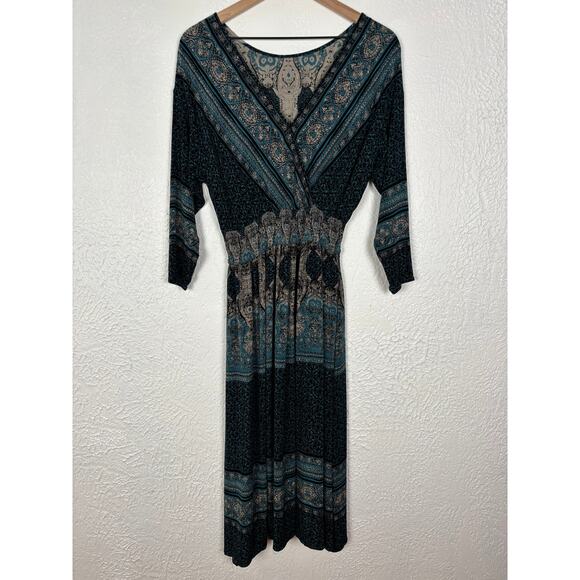 Free People She's A Lady Reversible Maxi Dress Boho Folk Size XS - Picture 7 of 9